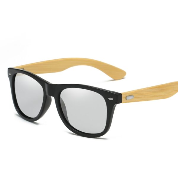 Fashionable Bamboo Wood Sunglasses Men Women Classic Square Vintage Driving Sun Glasses Black Fishing Eyewear UV400 Eyepieces 4