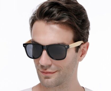 Fashionable Bamboo Wood Sunglasses Men Women Classic Square Vintage Driving Sun Glasses Black Fishing Eyewear UV400 Eyepieces 16